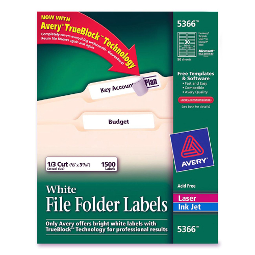 Filing Label Avery Dennison 5366 AVE5366 Labels