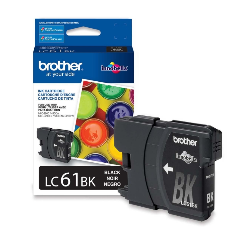 Black Ink Cartridge For MFC-6490CW Printer Brother LC61BK BRTLC61BK Brother Black Ink Cartridges