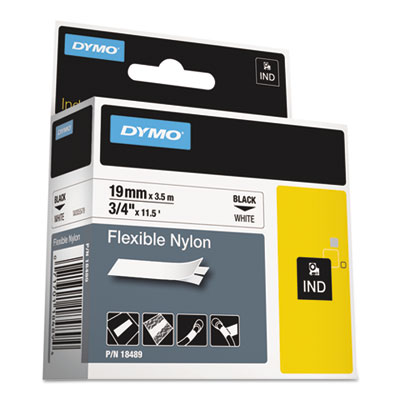 Industrial Label Printers on Rhino Flexible Nylon Industrial Label Tape Cassette  3 4in X 11 1 2 Ft