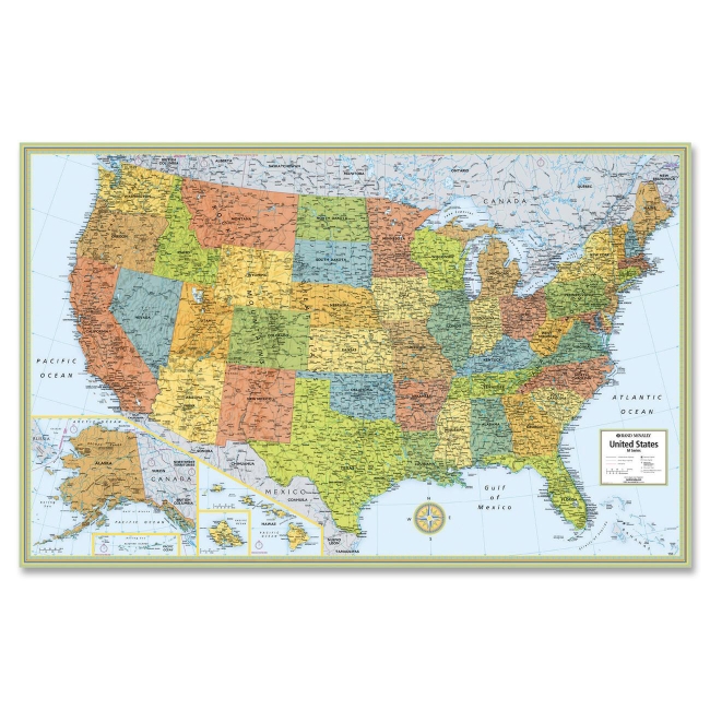 Rand McNally USA Wall Map 528961004 RAN528961004