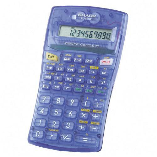 Ergonomic Scientific Calculator Sharp EL501WBBL SHREL501WBBL