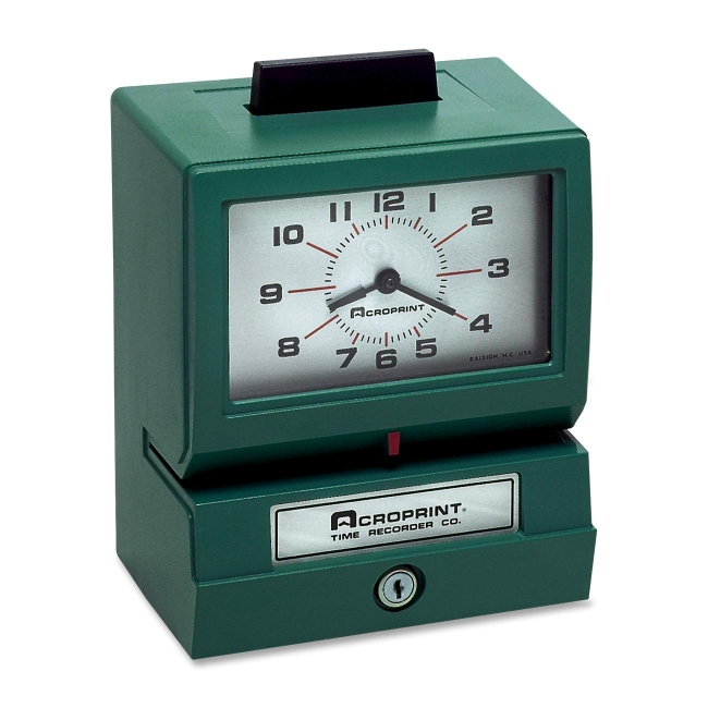 Manual Time Clock & Recorder Acroprint Time 01-1070-411 ACP011070411