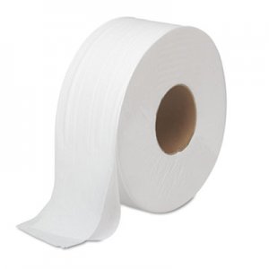 Gen Jumbo JRT Toilet Paper, 2-Ply, White, 9 in Diameter, 12 Rolls/Carton