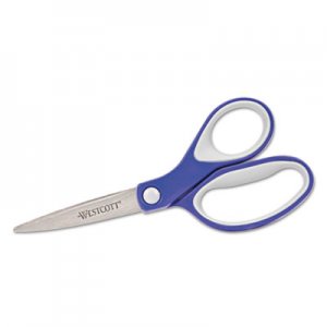 ACM15452 Preferred Line Stainless Steel Scissors, 8 Long, Blue, 2/Pack