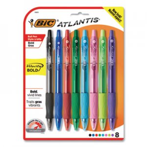 BIC Velocity Atlantis Bold Retractable Ballpoint Pen, 1.6 mm, Assorted ...