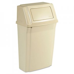 Rubbermaid Commercial Trash Can,50 gal.,Yellow,Plastic FG9W2700YEL