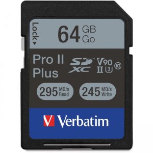 Verbatim 64GB Pro II Plus SDXC Card 99166