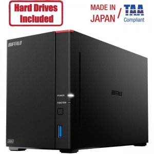 Buffalo LinkStation 8TB Hard Drives Included (2 x 4TB, 2 Bay) LS720D0802 720D