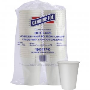 Genuine Joe 12 oz Disposable Hot Cups 19047 GJO19047