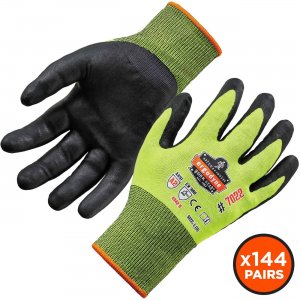 Ergodyne ProFlex 7022 Hi-Vis Nitrile-Coated Cut-Resistant Gloves - A2 DSX 17873 EGO17873 7022-CASE