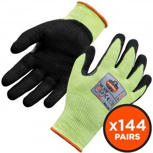 Ergodyne ProFlex 7041 Hi-Vis Nitrile-Coated Level 4 Cut Gloves 17823 EGO17823 7041-CASE