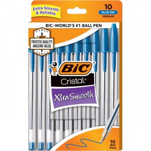 BIC Cristal Ballpoint Stick Pens MSP10BE BICMSP10BE