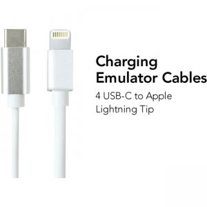 JAR Systems Charging Cables 4-Pack of USB-C PD to Lightning Tip Connectors A4-UCAP-LGN