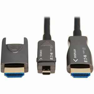 Tripp Lite series HDMI Fiber Active Optical Cable, M/M, Black, 20 m (66 ft.) P568FM-20M-8K6